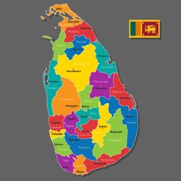 Vector map of Sri Lanka Stock Illustration