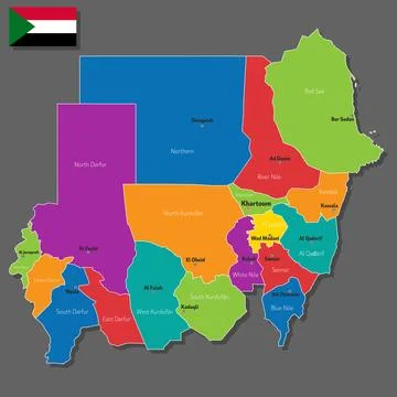 Vector map of Sudan Stock Illustration