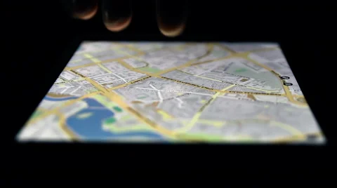 Vector Map on Tablet Computer Stock Footage 49090125