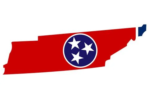 Vector map of Tennessee. High detailed illustration. Country of the United St Stock Illustration