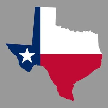 Vector map of Texas. High detailed illustration. Country of the United States Stock Illustration