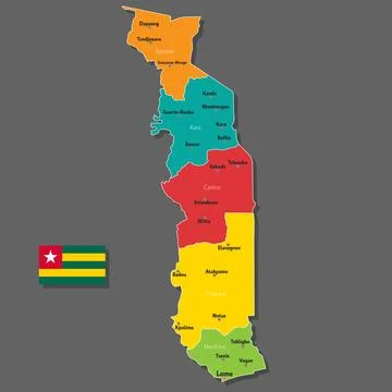 Vector map of Togo Illustrazione stock