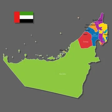Vector map of UAE Stock Illustration