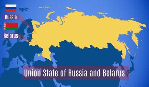 Vector map of the Union State of Russia and Belarus イラスト素材