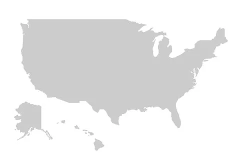 Vector map of the United States of America Stock Illustration