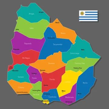 Vector map of Uruguay Stock Illustration