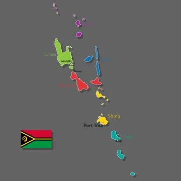 Vector map of Vanuatu Stock Illustration
