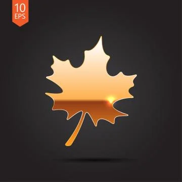 Vector maple leaf icon. Eps10 Stock Illustration