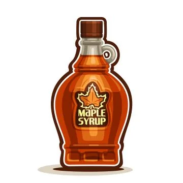 Vector Maple Syrup bottle Stock Illustration