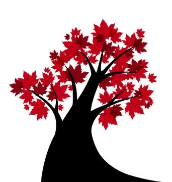 Vector maple tree Stock Illustration