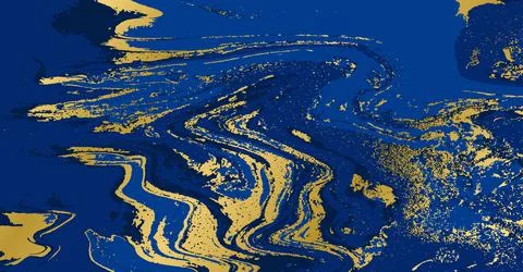 Vector marble blue and gold texture 스톡 일러스트