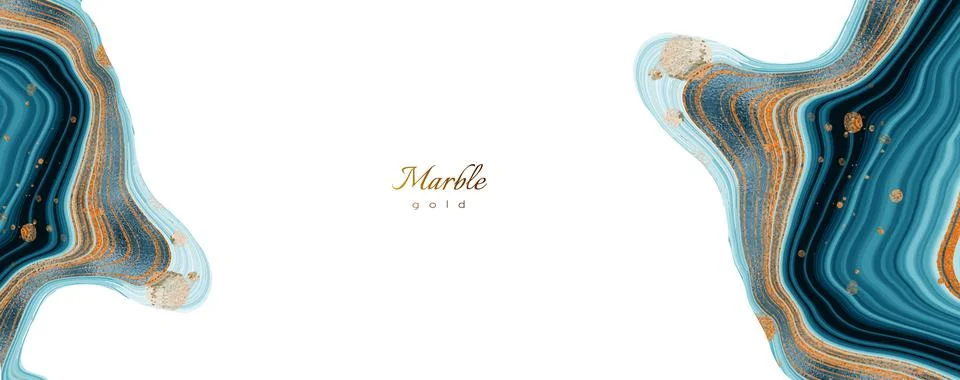 Vector marble pattern, cover art design, colorful texture, blue fluid flow Stock Illustration