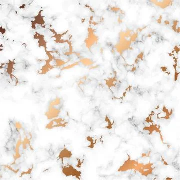 Vector marble texture design with golden splatter spots, black and white Stock Illustration