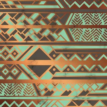 Vector marble texture design with golden geometric lines Stock Illustration