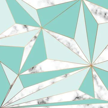 Vector marble texture design with golden geometric lines Stock Illustration