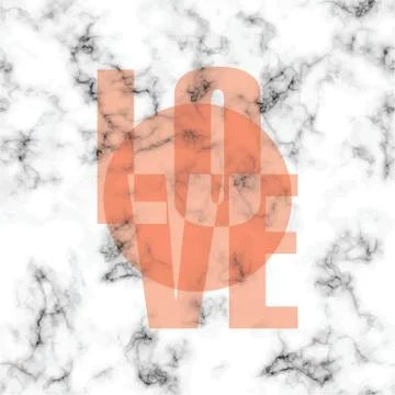 Vector marble texture design with typographic message poster, black and white Stock Illustration