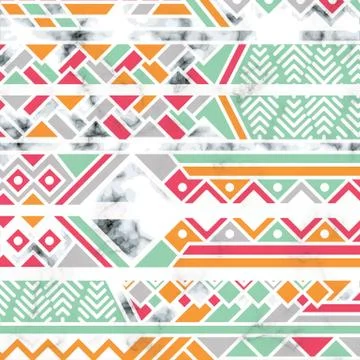 Vector marble texture design with white geometric lines Stock Illustration