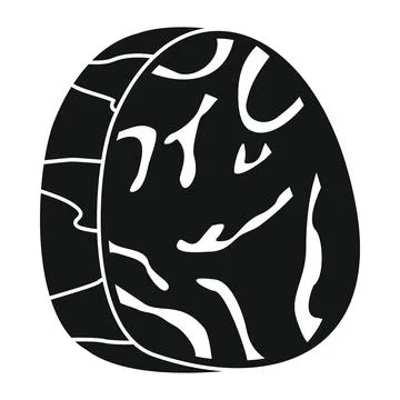 Vector marbled beef black simple icon isolated Stock Illustration