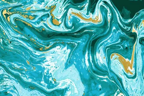 Vector marbled blue wave abstract background. Blue liquid pattern. Unique 스톡 일러스트