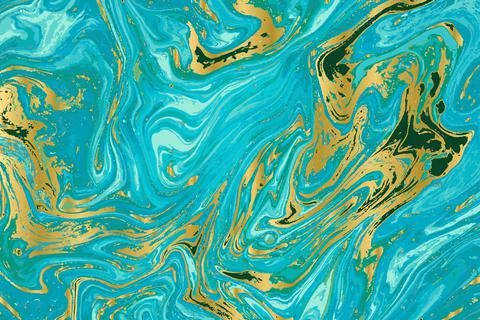 Vector marbled blue wave abstract background. Blue liquid pattern. Unique 스톡 일러스트