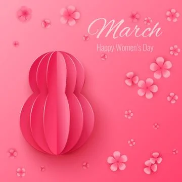 Vector March 8 Happy Womens Day greeting card Stock Illustration