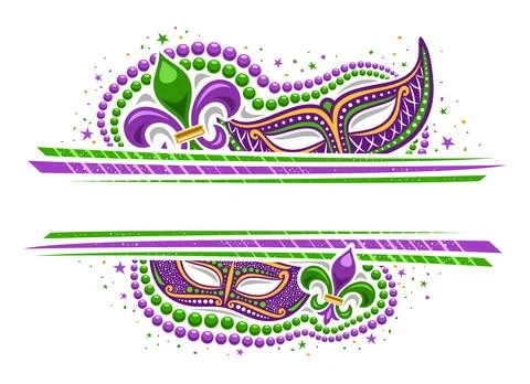 Vector Mardi Gras Border Stockillustratie