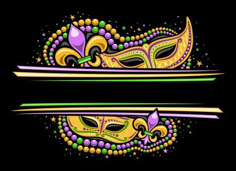 Vector Mardi Gras Border 스톡 일러스트