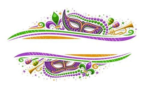 Vector Mardi Gras Border 스톡 일러스트