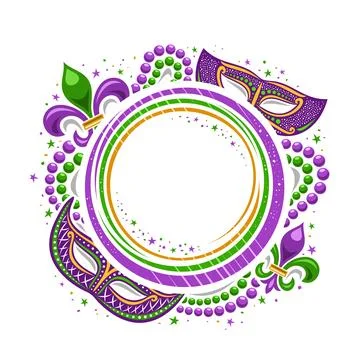 Vector Mardi Gras Frame Stockillustratie
