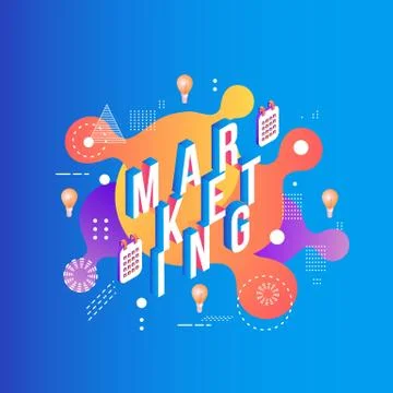 Vector marketing vibrant poster template Ilustración de archivo