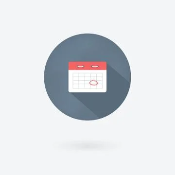 Vector marks calendar icon on white background. Stock Illustration