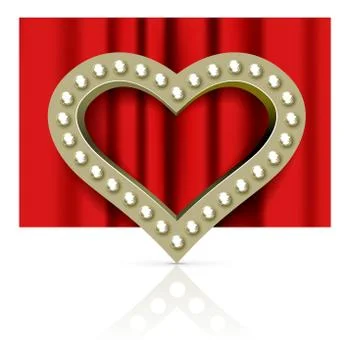 Vector marquee heart symbol Stock Illustration