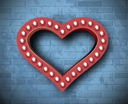 Vector marquee heart symbol Stock Illustration