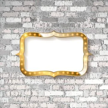 Vector Marquee light board sign Stock Illustration