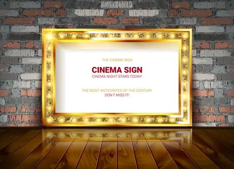 Vector Marquee light board sign Stock Illustration