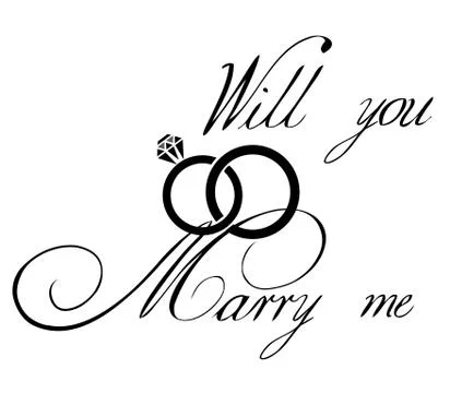 Vector Marry Me Card Stock Illustration