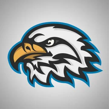 Vector Mascot head of an eagle. Sport logo Stock Illustration