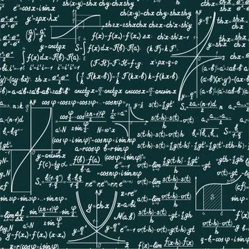 Vector mathematical seamless pattern Illustrazione stock