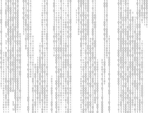 Vector matrix background. Stream of binary code on screen. Data and technology Stock Illustration