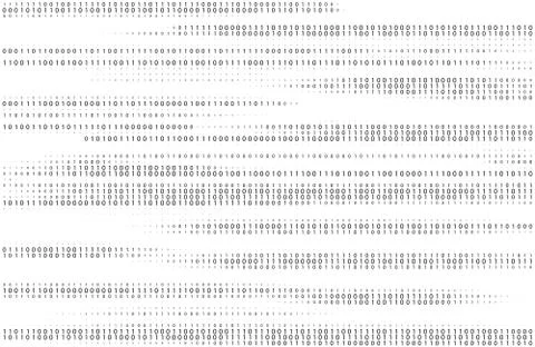 Vector matrix background. Stream of binary code on screen. Data and technology Stock Illustration