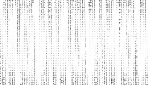 Vector matrix background. Stream of binary code on screen. Data and technology Stock Illustration