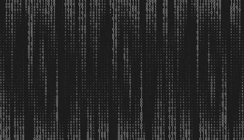 Vector matrix background. Stream of binary code on screen. Data and technology Stock Illustration