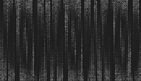 Vector matrix background. Stream of binary code on screen. Data and technology Stock Illustration