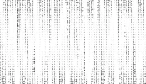 Vector matrix background. Stream of binary code on screen. Data and technology Stock Illustration