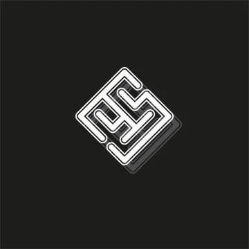 Vector maze abstract - puzzle labyrint symbol Stock Illustration