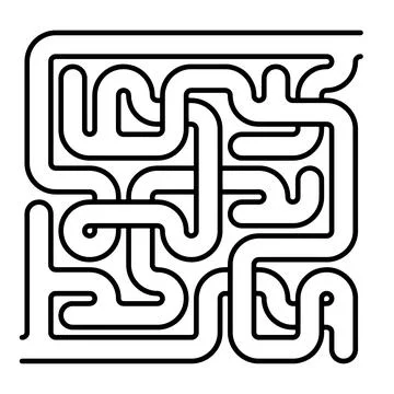 Vector maze isolated on white background Stock Illustration