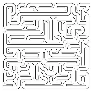 Vector maze isolated on white background Stock Illustration