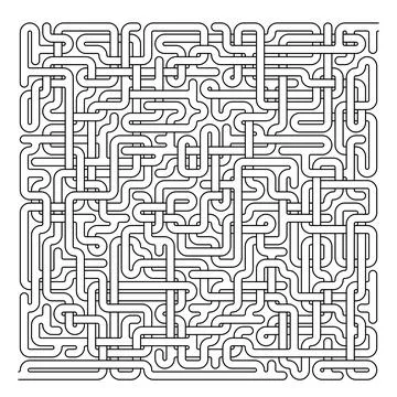 Vector maze isolated on white background Stock Illustration