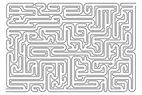 Vector maze isolated on white background Stock Illustration