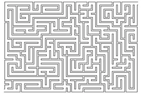 Vector maze isolated on white background Stock Illustration
